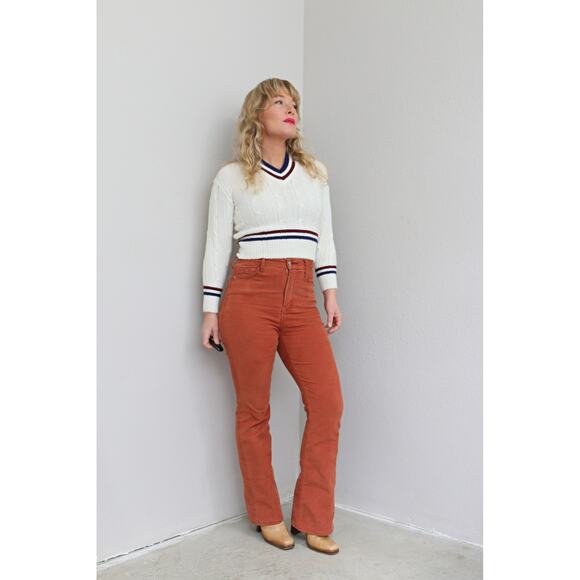 1960's Vintage Pickwick Cable Knit Tennis Sweater ~ Women's XXS XS ~ Kid's LG - Picture 8 of 9
